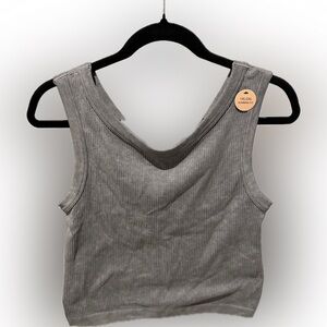 🇺🇸 Sale Gray Ribbed Tank Top